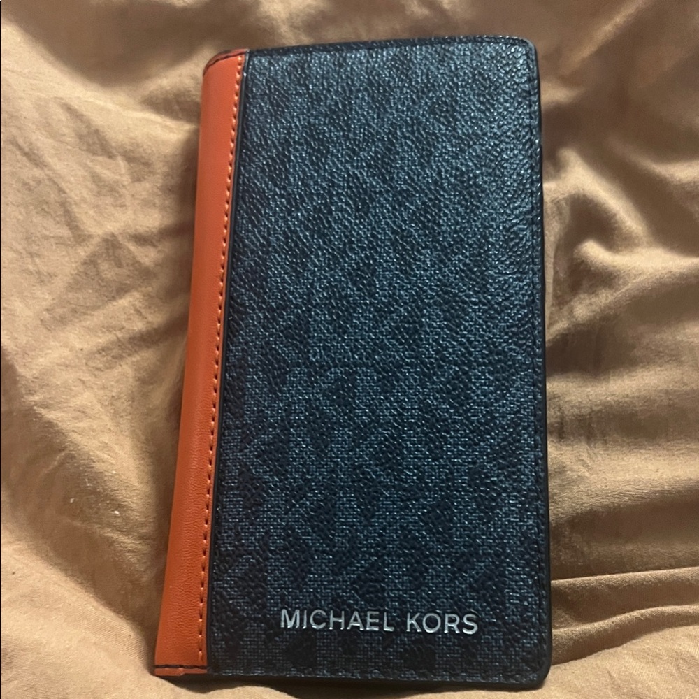 Michael Kors Black and Orange Wallet